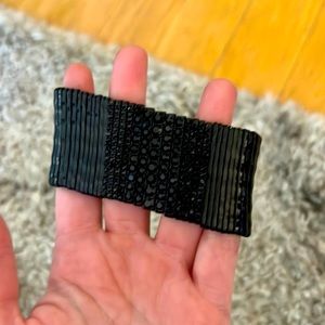 Black Stretchy Metal Bracelet